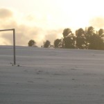 Terrain de football sur la plage